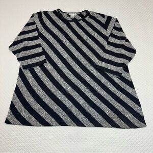 C.O. Daniel’s Striped Black and Gray Sweater Sz 1x